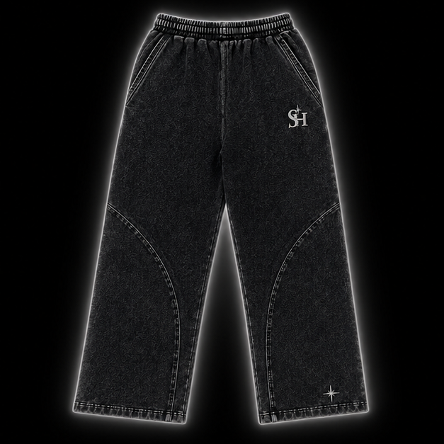 Streethope Black Wash Sweatpants
